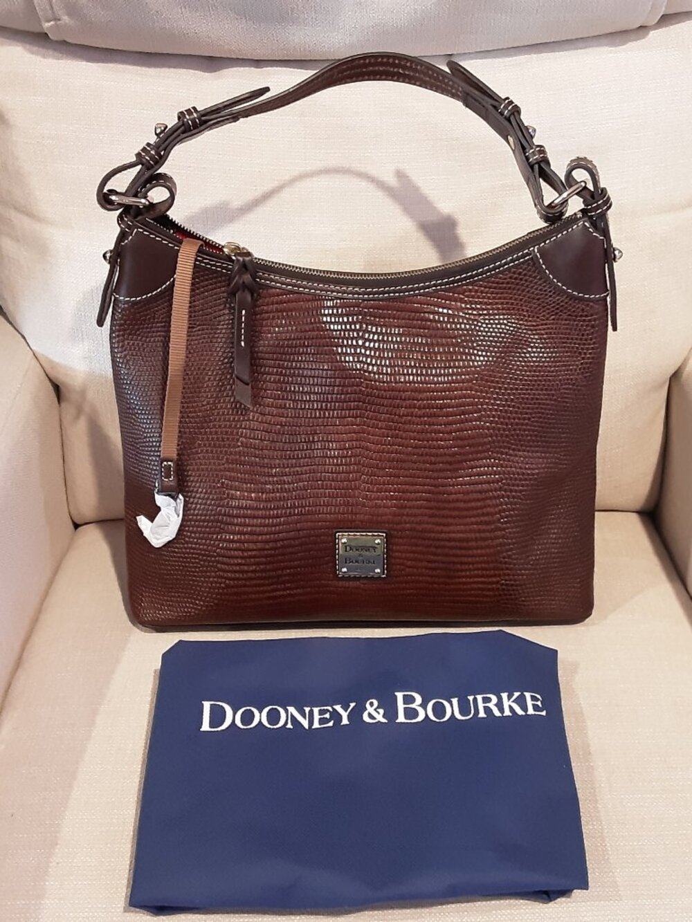 Dooney & Bourke Chestnut Brown Hobo Shoulder Bag NEW With TAGS
